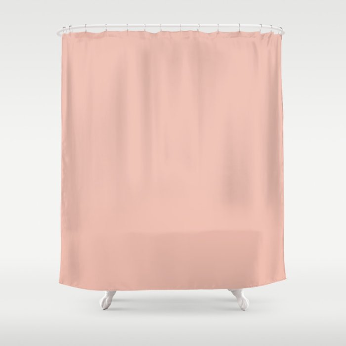 Jazz Age Pink Coral pastel solid color modern abstract pattern  Shower Curtain