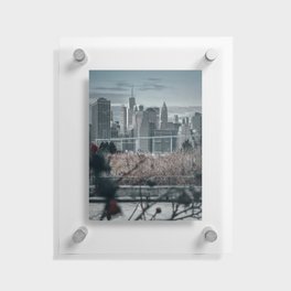 New York City Manhattan skyline after sunset Floating Acrylic Print