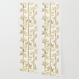 Bamboo Stems – Gold Palette Wallpaper