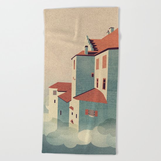 Castle in the Sky Beach Towel