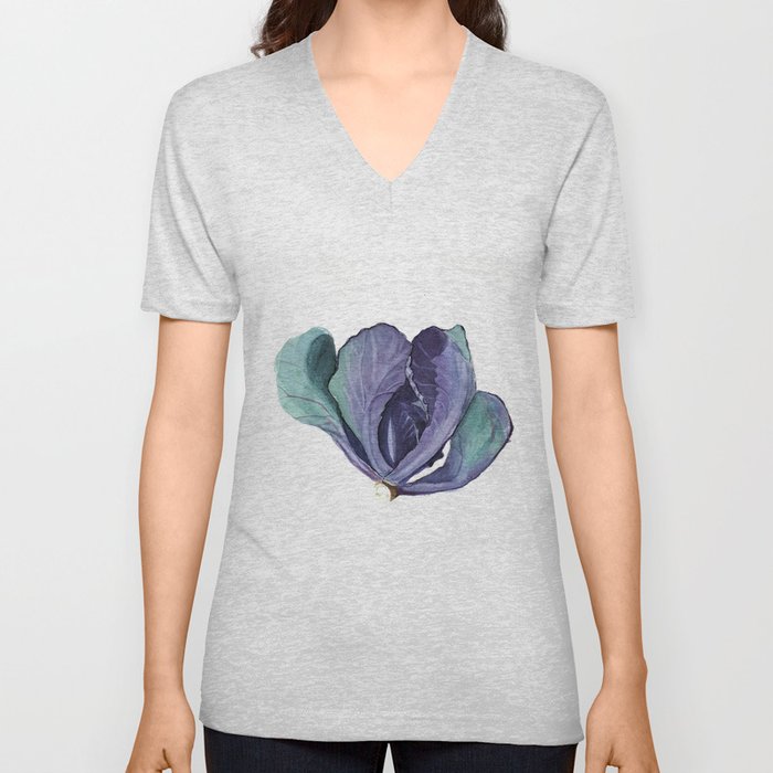 violet cabbage V Neck T Shirt