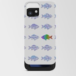 Rainbow Tropical Fish Art - Just Be Yourself iPhone Card Case