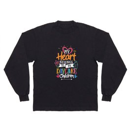 Daycare Provider Thank You Childcare Babysitter Long Sleeve T-shirt