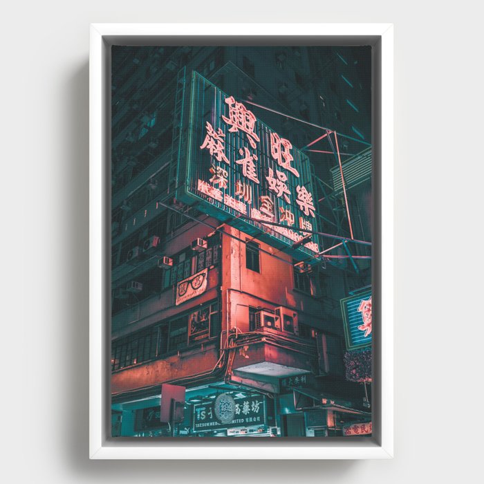 Tokyo City Framed Canvas