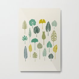 Cat and Plant 49 Metal Print | Leaf, Plantlover, Fresh, Catlover, Leaves, Wabisabi, Feelgood, Pattern, Nature, Forest 
