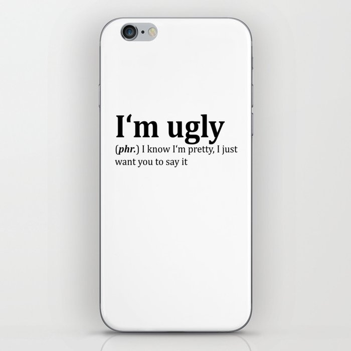 ugly dictionary meme iphone skin by desteesigners