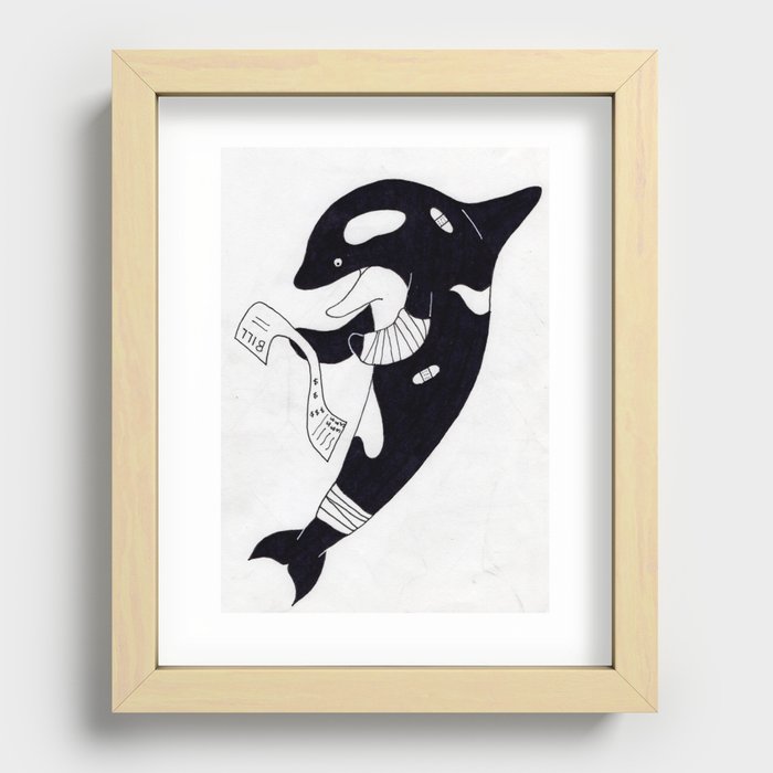 Orca Ouchie Recessed Framed Print