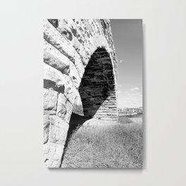 Stone Arch Bridge Metal Print | Bridge, Minnesota, Milldistrict, Stonearchbridge, Minneapolis, Photo, Blackandwhite, Historic, Architecture 