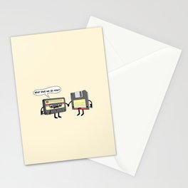 The Obsoletes (Retro Floppy Disk Cassette Tape) Stationery Cards