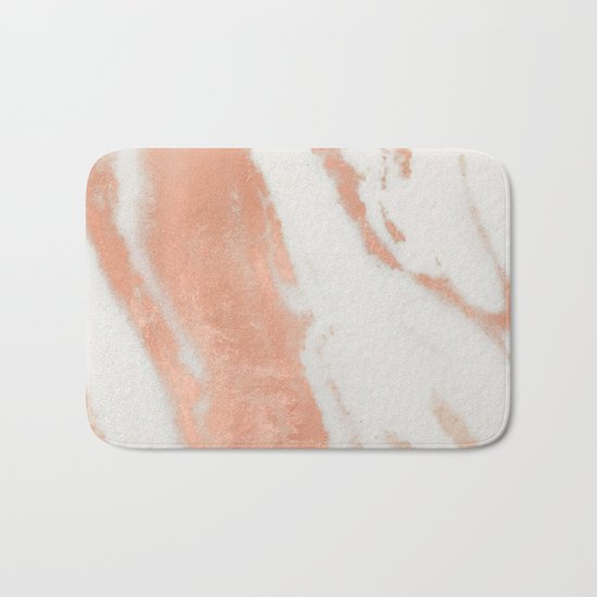 Marble Rose Gold Shimmer Light Bath Mat