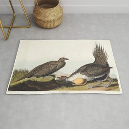 Cock of the Plains from Birds of America (1827) by John James Audubon Area & Throw Rug