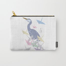 Crane wit paper origami cranes Carry-All Pouch | Paperbird, Cranebird, Papercrane, Origamicranes, Origamibirds, Digital, Paperbirds, Origamibird, Papercranes, Origamicrane 