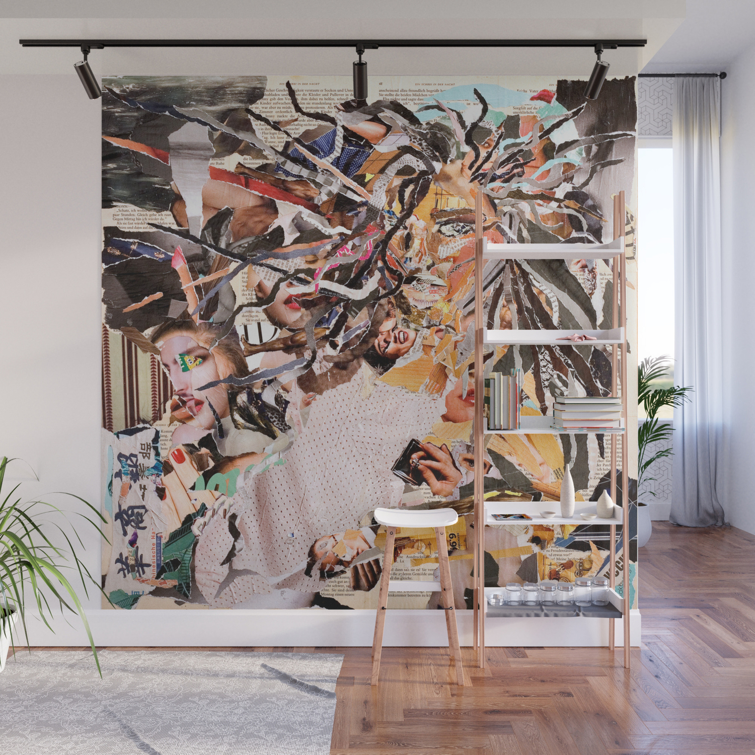 Medusa Magazine Collage Wall Mural By Torr Society6