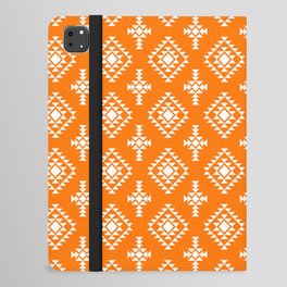 Orange and White Native American Tribal Pattern iPad Folio Case
