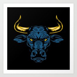 Wild Ox Animal Art Print