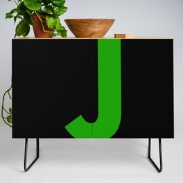 Letter J (Green & Black) Credenza