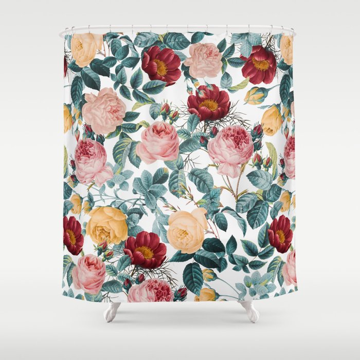 Vintage garden VI Shower Curtain