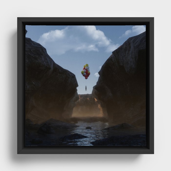 Into the sky Framed Canvas