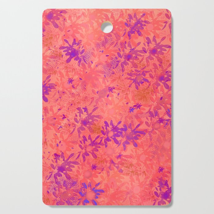 Coral Floral  Cutting Board