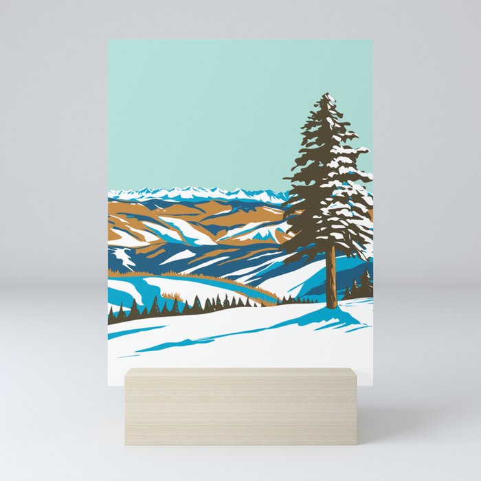 Beaver Creek Ski Resort near Avon Colorado WPA Poster Art Mini Art Print