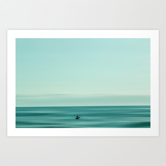 Man in the sea Art Print