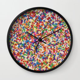 Rainbow Sprinkles Wall Clock