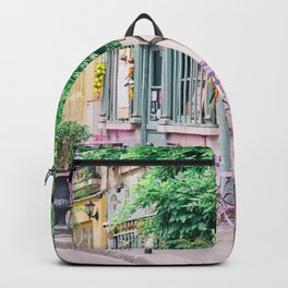 Colorful Parisian Cafe Scene Backpack