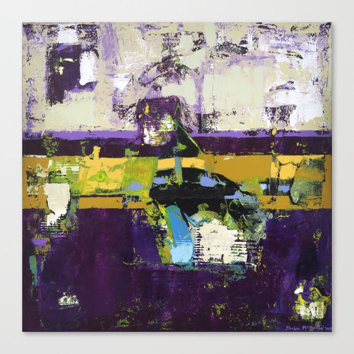 Controversy Prince Deep Purple Abstract Painting Modern Art Canvas Print