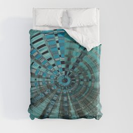 Circle Your Life Turquoise Duvet Cover