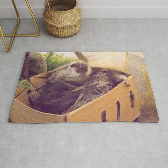 Sloth in a Box Rug