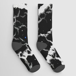 Cracked Space Lava - White Socks