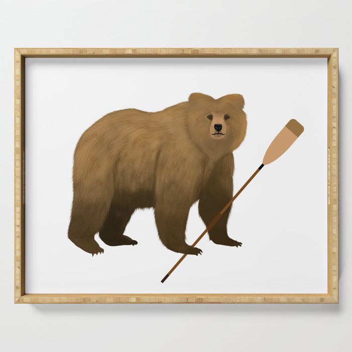 Bear Rowing Serving Tray