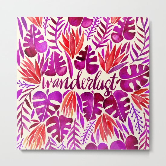 Tropical Wanderlust – Magenta Palette Metal Print
