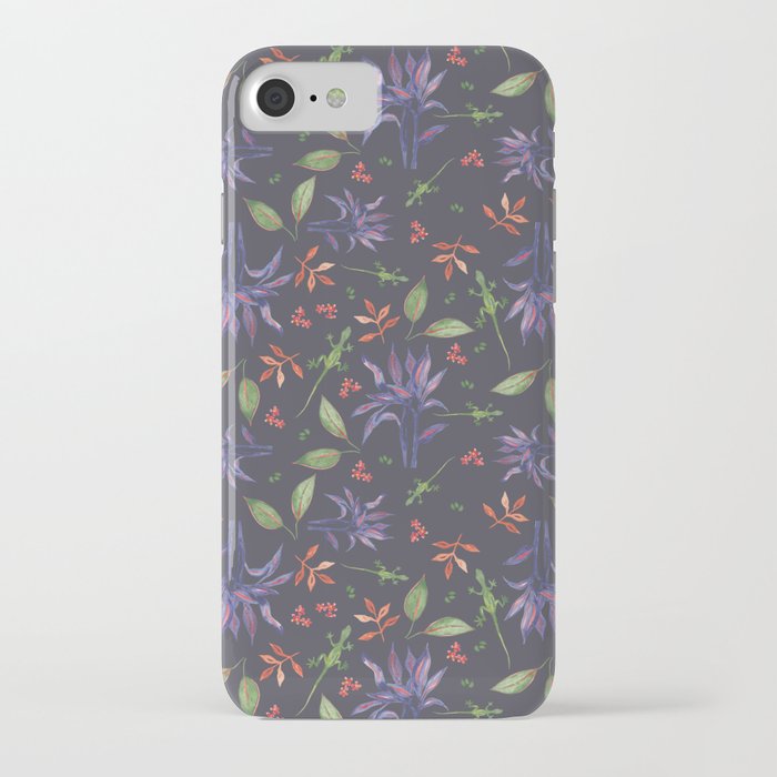 Florida Inspired Lizards + Plants  iPhone Case