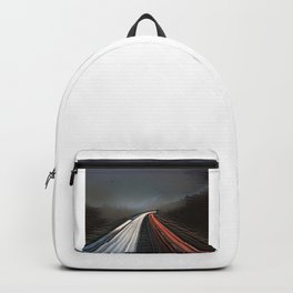 Highway in a cloudy dark  night - artistic illustration artwork Backpack