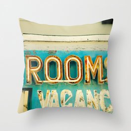 Rooms Neon Sign Throw Pillow
