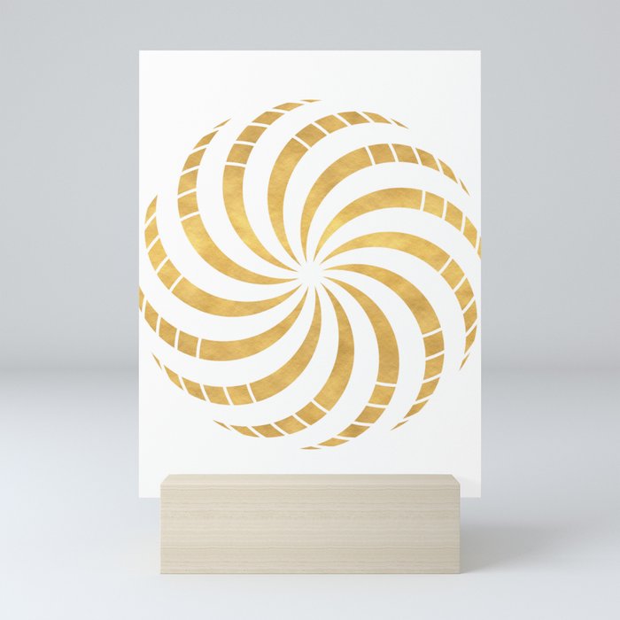 GOLD TORUS circular sacred geometry Mini Art Print