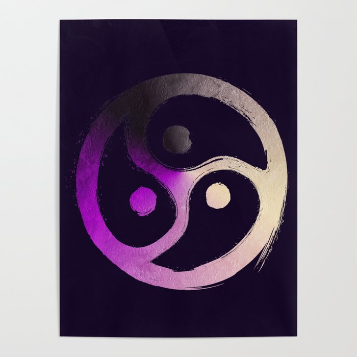 BDSM Triskelion Asexual Ace Demi Poster