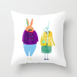 Mr BILLY &  Mrs LILLY Throw Pillow