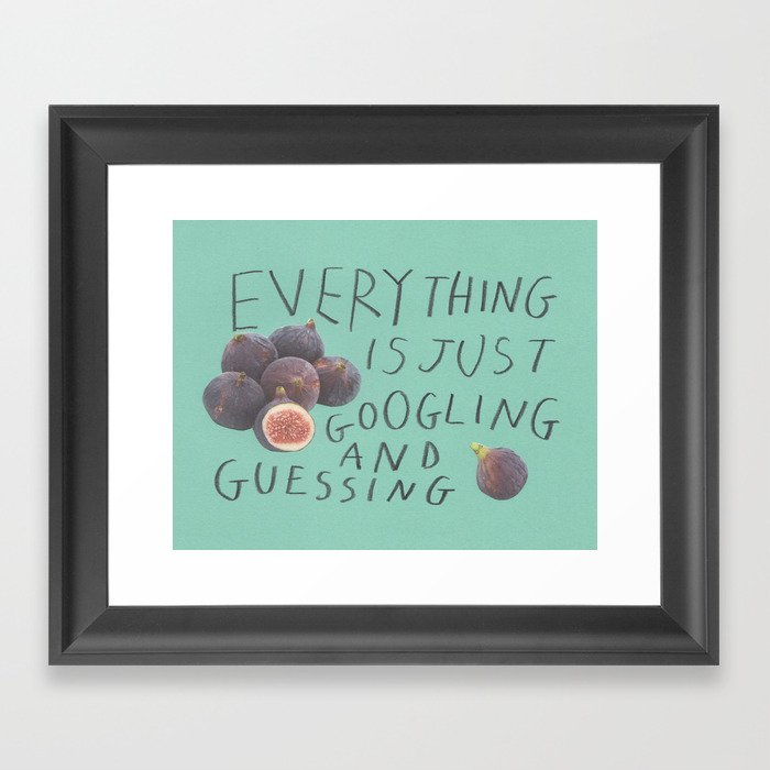 googling and guessing Framed Art Print
