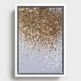 Sparkling Glam Gold Glitter Glam #1 (Faux Glitter) #shiny #decor #art #society6 Framed Canvas