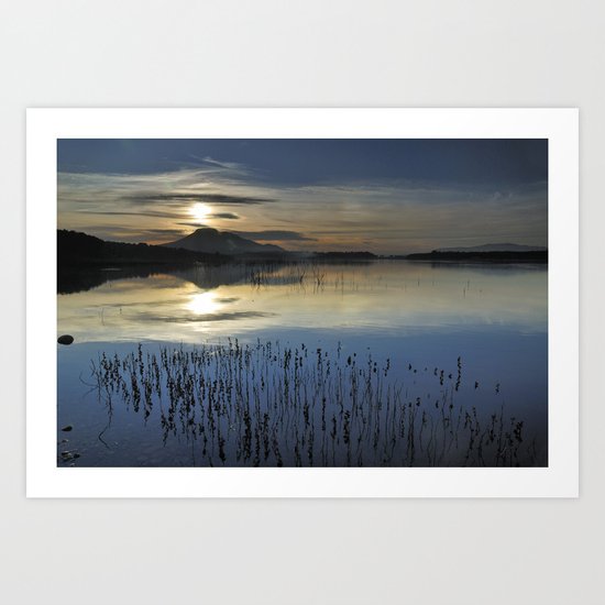 Blue lake Art Print