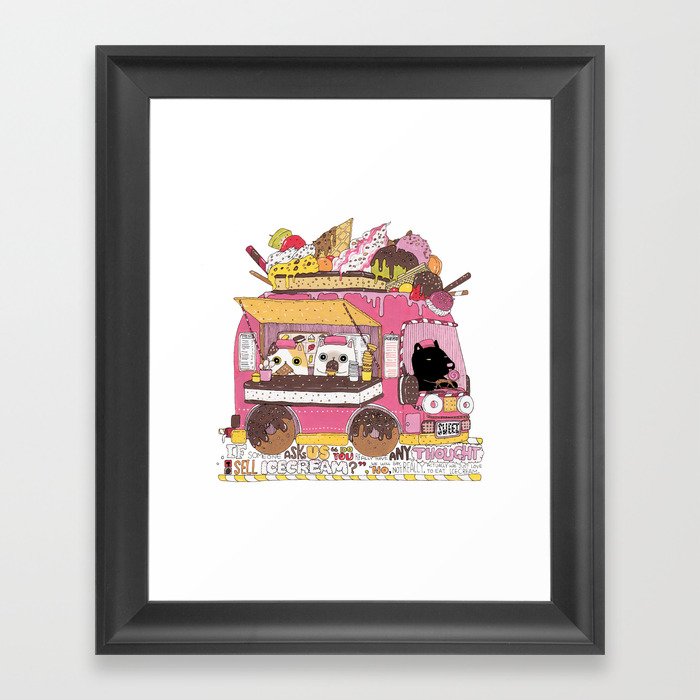 IceCream Truck Framed Art Print