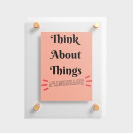 Think Different Retro Artwork Motivational Quote Floating Acrylic Print