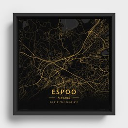 Espoo, Finland - Gold Framed Canvas