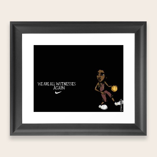 Kyrie Irving "We Are All Witnesses... Again" Banner Framed Art Print