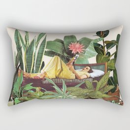 TERRARIUM by Beth Hoeckel Rectangular Pillow | Digital, Foliage, Pop Art, Nature, Color, Curated, Illustration, Photomontage, Graphicdesign, Landscape 