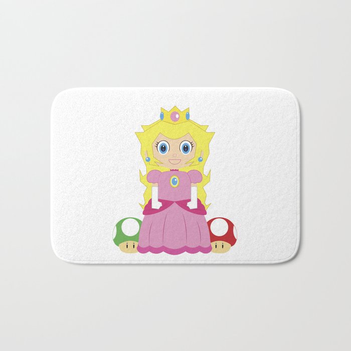 Princess Peach Bath Mat By Xiaotwinsdesign Society6