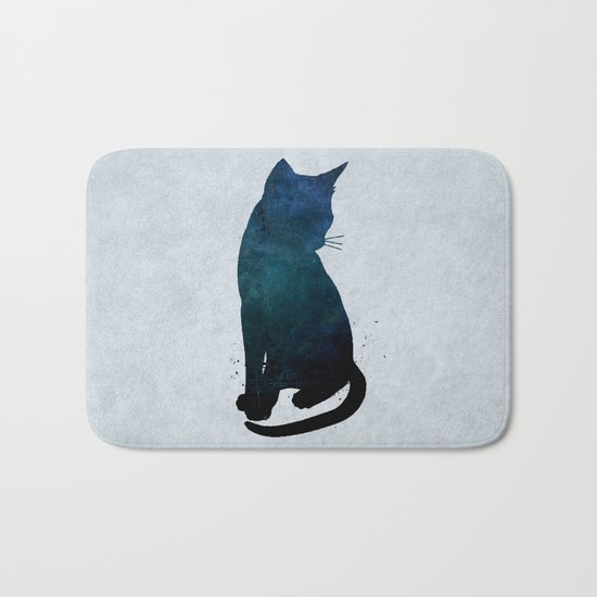Dark Cat Bath Mat
