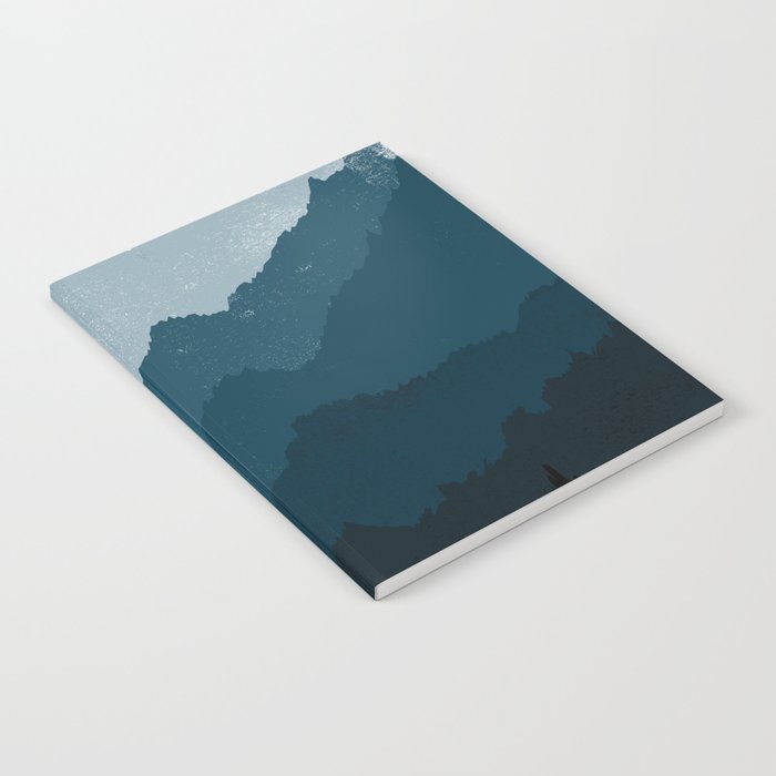 Mists No. 6 - Ombre Blue Ridge Mountains Art Print Notebook